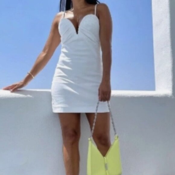 Zara Sweetheart Neckline Spaghetti Straps Sheath Dress M🆕📦🏃🏻💨🚚 - Picture 2 of 14
